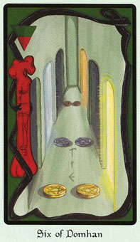  - Faery Wicca Tarot - Ǯ - Six Of Pentacles