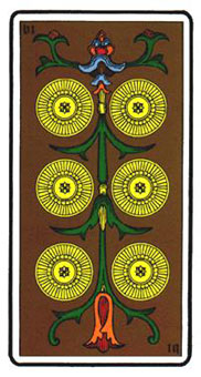 ˹ - Oswald Wirth Tarot - Ǯ - Six Of Pentacles