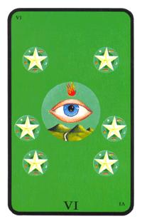 Ů - Tarot of the Witches - Ǯ - Six Of Pentacles