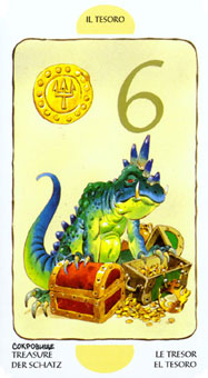  - Tarot of the Gnomes - Ǯ - Six Of Pentacles