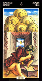  - Illuminate Ancient Tarots - Ǯ - Six Of Pentacles