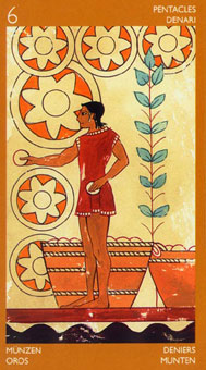 ³ - Etruscan Tarot - Ǯ - Six Of Pentacles