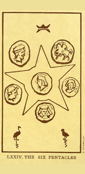 ˣUSG - Egyptian Tarot - Ǯ - Six Of Pentacles