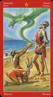  - Dragons Tarot - Ǯ - Six Of Pentacles