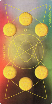 ǵﰲ - Adrian Tarot - Ǯ - Six Of Pentacles