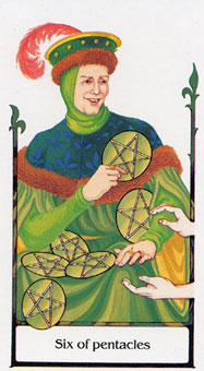 ž - Tarot Of The Old Path - Ǯ - Six Of Pentacles