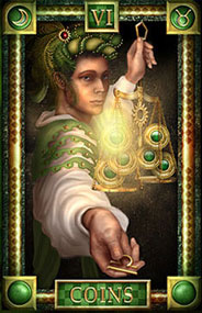  - Tarot of Dreams - Ǯ - Six Of Pentacles