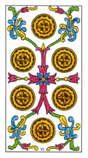  - Classic Tarot - Ǯ - Six Of Pentacles