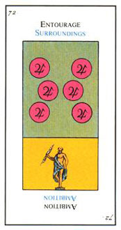  - Etteilla Tarot - Ǯ - Six Of Pentacles