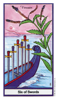 ҩ - Herbal Tarot -  - Six Of Swords