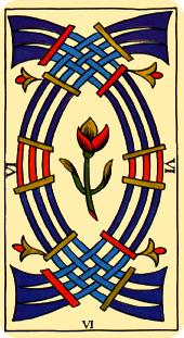  - Marseilles Tarot -  - Six Of Swords