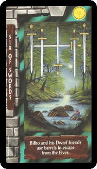 ֮ - Lord of the Rings Tarot -  - Six Of Swords