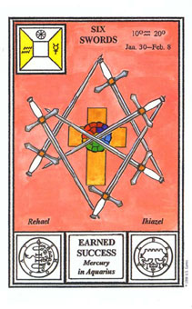 ħʽ - Tarot Of Ceremonial Magic -  - Six Of Swords