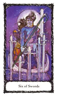 ʥõ - Sacred Rose Tarot -  - Six Of Swords