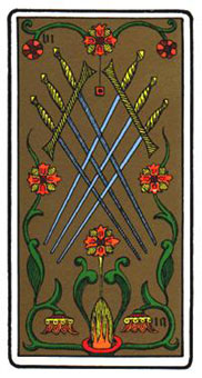 ˹ - Oswald Wirth Tarot -  - Six Of Swords