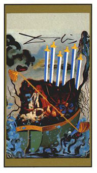 ߶ - Salvador Dali Tarot -  - Six Of Swords