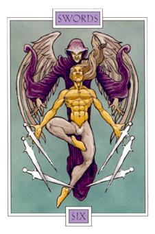  - Winged Spirit Tarot -  - Six Of Swords