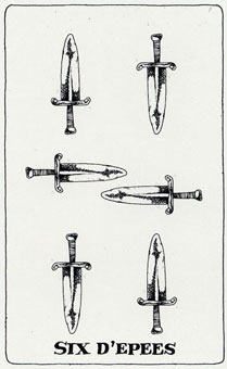  - Simplified Tarot -  - Six Of Swords