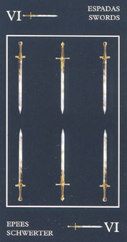 ɫ - Black Tarot -  - Six Of Swords