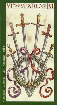  - Tarot Of Master -  - Six Of Swords