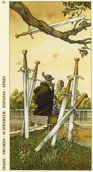 Ŷ - Tarot of Durer -  - Six Of Swords