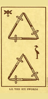 ˣUSG - Egyptian Tarot -  - Six Of Swords