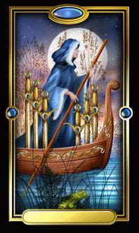 Ѥ - Gilded Tarot -  - Six Of Swords