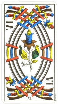 1JJʿ1974 - 1JJ Swiss Tarot 1974 -  - Six Of Swords