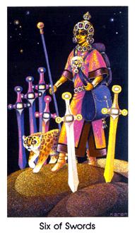 è - Cat People Tarot -  - Six Of Swords