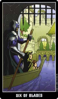 ׵ - Fradella Tarot -  - Six Of Swords