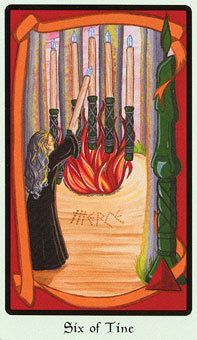  - Faery Wicca Tarot - Ȩ - Six Of Wands