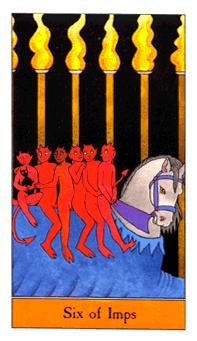 ʥ - Halloween Tarot - Ȩ - Six Of Wands