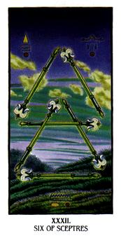  - Ibis Tarot - Ȩ - Six Of Wands