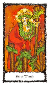 ʥõ - Sacred Rose Tarot - Ȩ - Six Of Wands