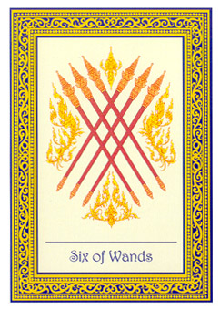 ̩ʼ - Royal Thai Tarot - Ȩ - Six Of Wands