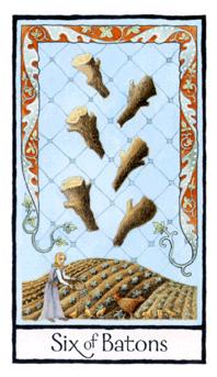 Ӣʼ - Old English Tarot - Ȩ - Six Of Wands