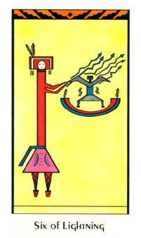 ʥ - Santa Fe Tarot - Ȩ - Six Of Wands