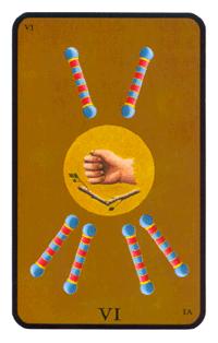 Ů - Tarot of the Witches - Ȩ - Six Of Wands