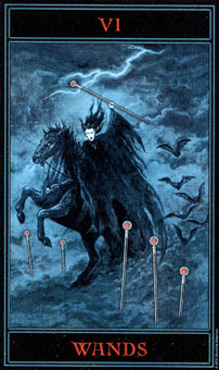  - The Gothic Tarot - Ȩ - Six Of Wands