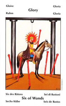 Űֿ - Barbara Walker Tarot - Ȩ - Six Of Wands