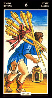  - Illuminate Ancient Tarots - Ȩ - Six Of Wands