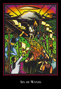 羫 - The World Spirit Tarot - Ȩ - Six Of Wands