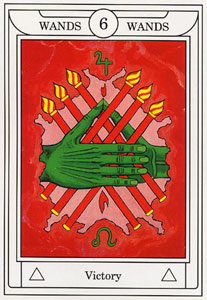 ƽ - Golden Dawn Magical Tarot - Ȩ - Six Of Wands