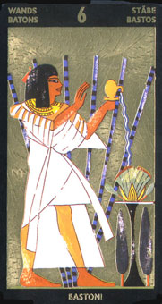  - Nefertaris Tarot - Ȩ - Six Of Wands