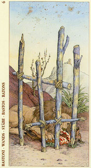 Ŷ - Tarot of Durer - Ȩ - Six Of Wands