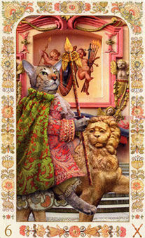 ˲è - Baroque Bohemian Cats Tarot - Ȩ - Six Of Wands