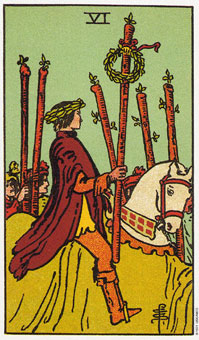 ԭʼΰ - Original Rider-Waite Tarot - Ȩ - Six Of Wands