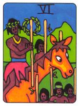  - African Tarot - Ȩ - Six Of Wands