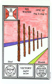 ħʽ - Tarot Of Ceremonial Magic - Ȩ - Six Of Wands