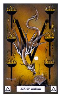  - Dragon Tarot - Ȩ - Six Of Wands